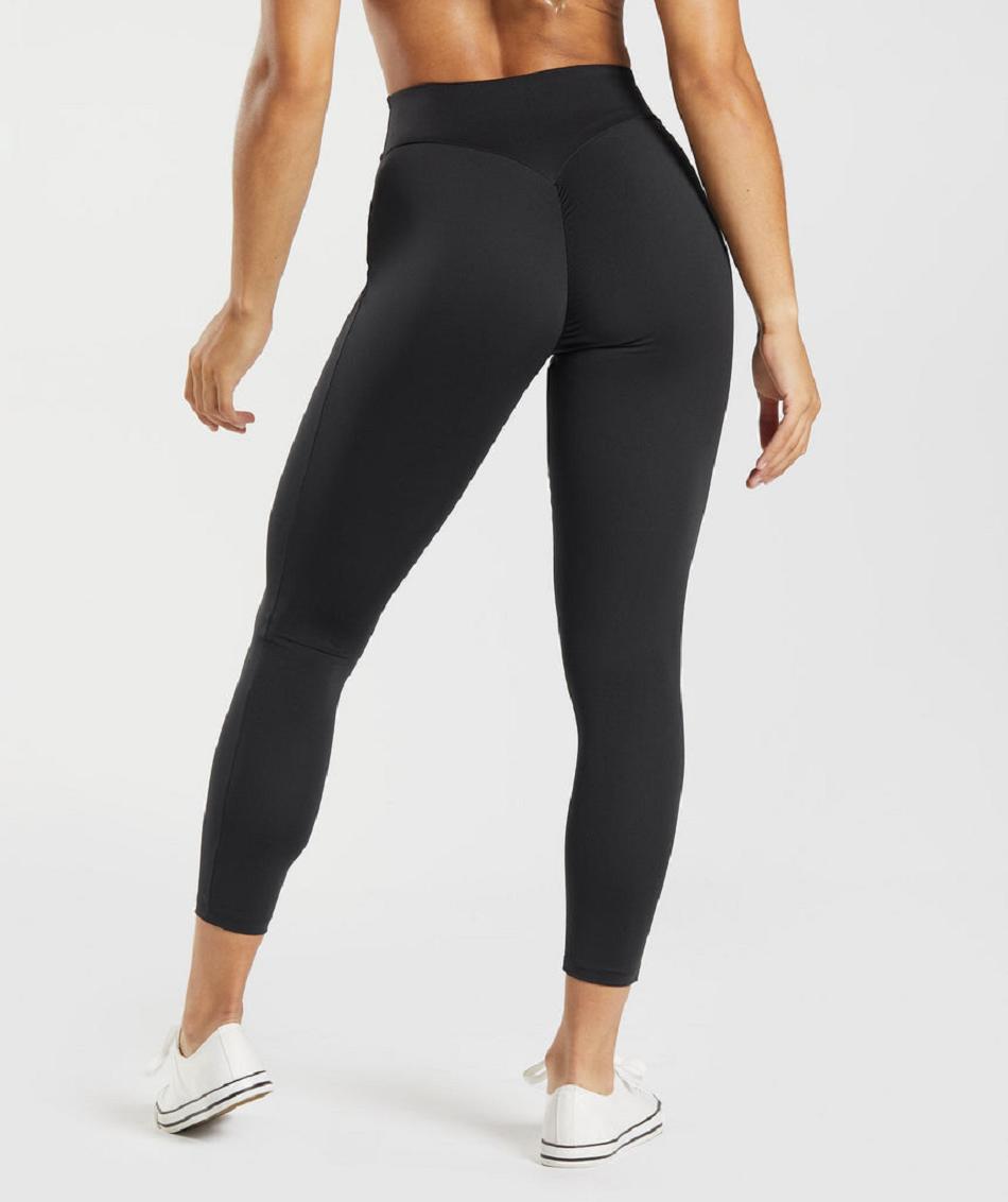 Leggins Gymshark Gs Power Original Mujer Negras | CO 2838DFM